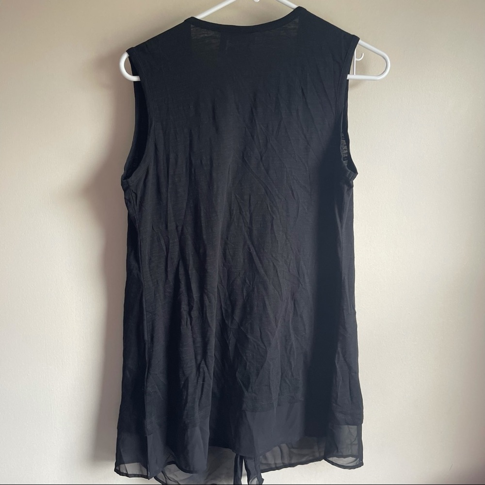 LOGO Lori Goldstein Black Embellished Vest NWT - Picture 4 of 5